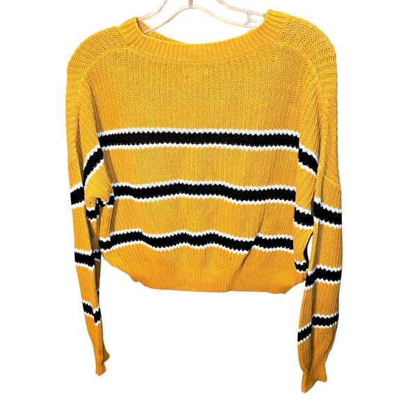 Ambiance Apparel Medium Yellow Women's Sweater Misses Size 8 10 - Picture 3 of 6
